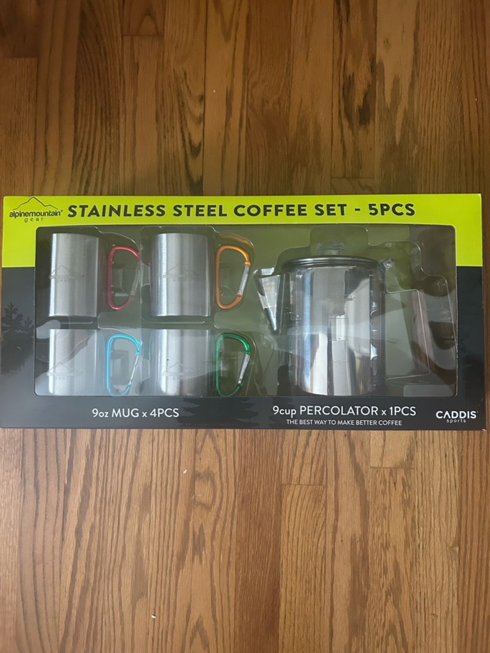 Alpinemountain Gear Caddis Sport 5pc Stainless Steel Coffee Set - NIB